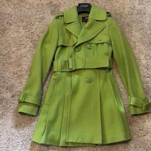 Miss Sixty Pleated Wool Peacoat Small